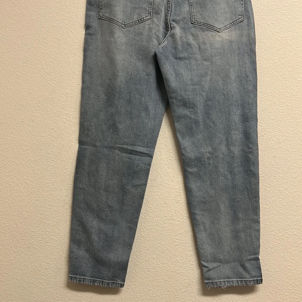 wild fable Distressed High-Rise Mom Jeans in Mid Blue - Picture 10 of 14
